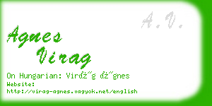 agnes virag business card